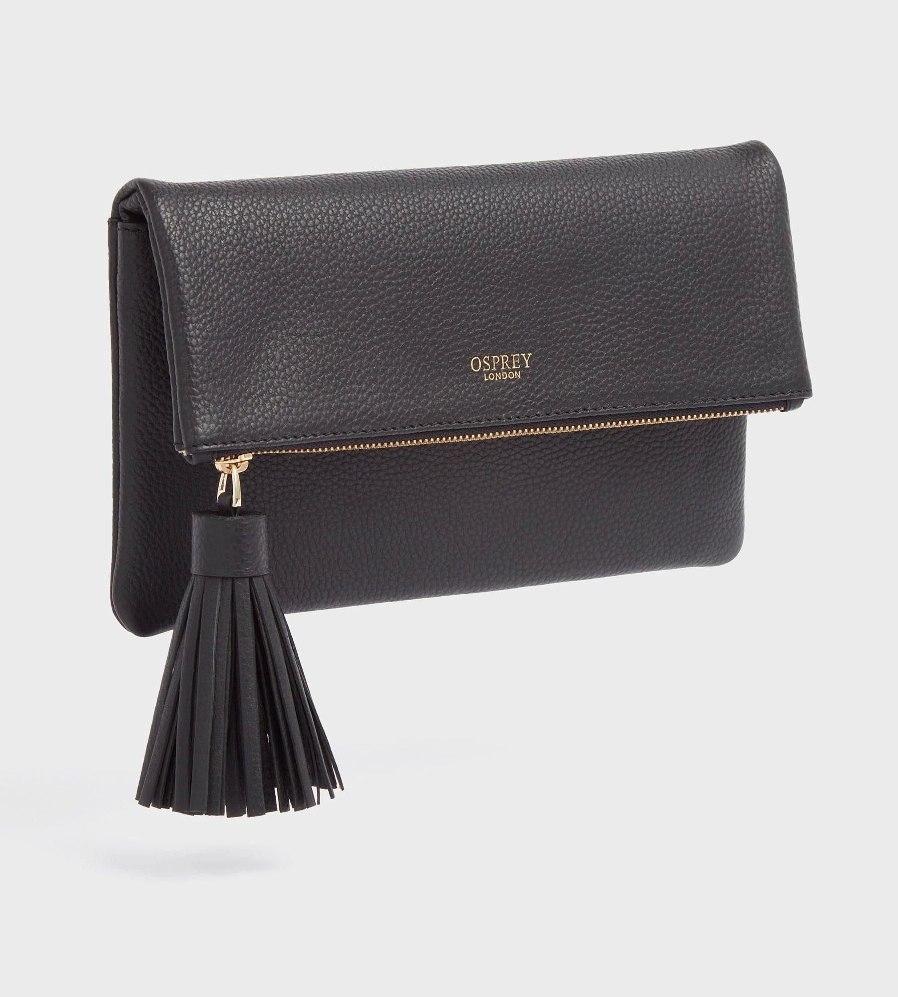 OSPREY LONDON OSPREY LONDON Women's The Bexley Leather Clutch Bag in Black - 2