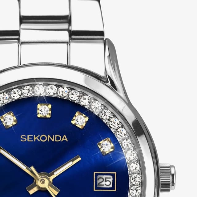 Sekonda Sekonda Women's Dress Catherine Blue Dial Stone Set Watch 2147 - 3