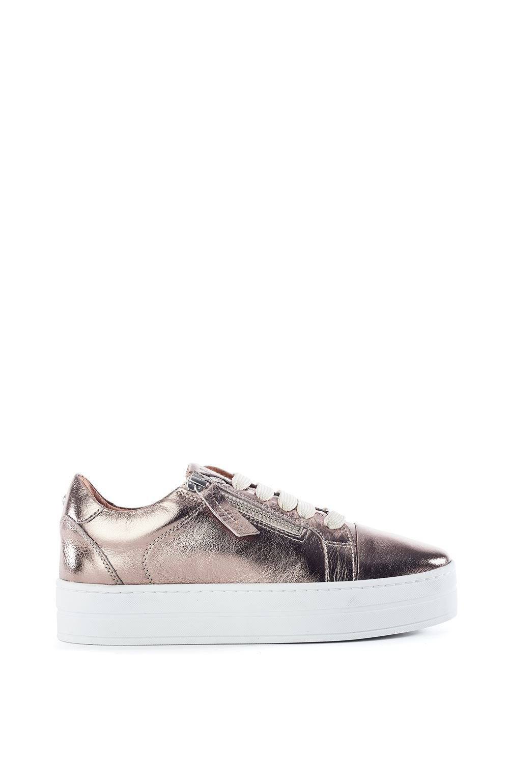 Moda In Pelle Moda In Pelle Women's 'Abbiy' Leather Casual Trainers in Metallics - 1
