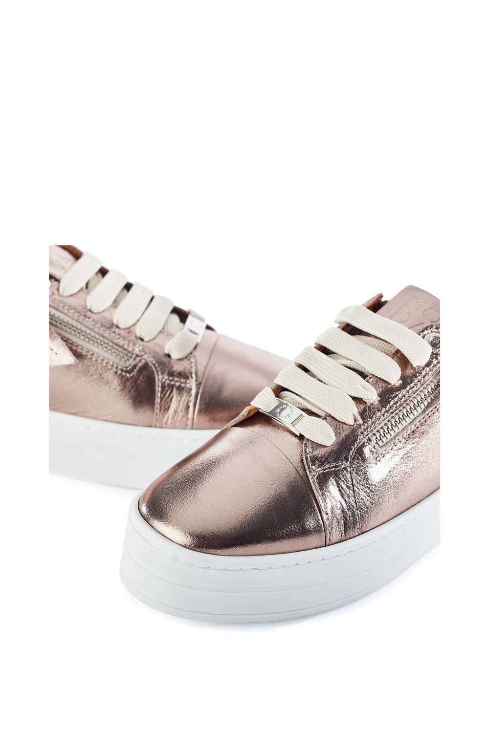 Moda In Pelle Moda In Pelle Women's 'Abbiy' Leather Casual Trainers in Metallics - 4