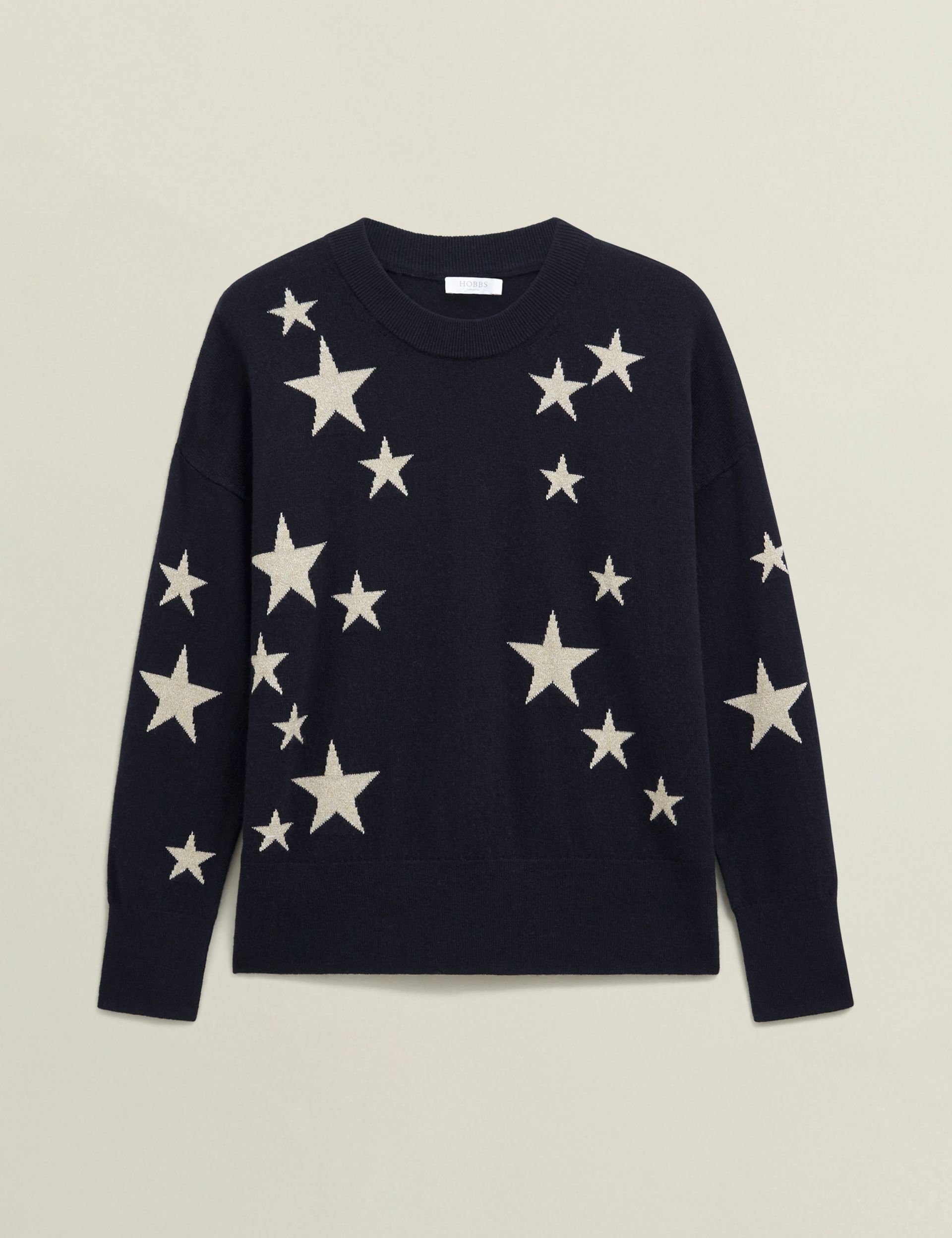 Hobbs London Hobbs London Women's Arnelle Star Jumper in Dark Navy - 2