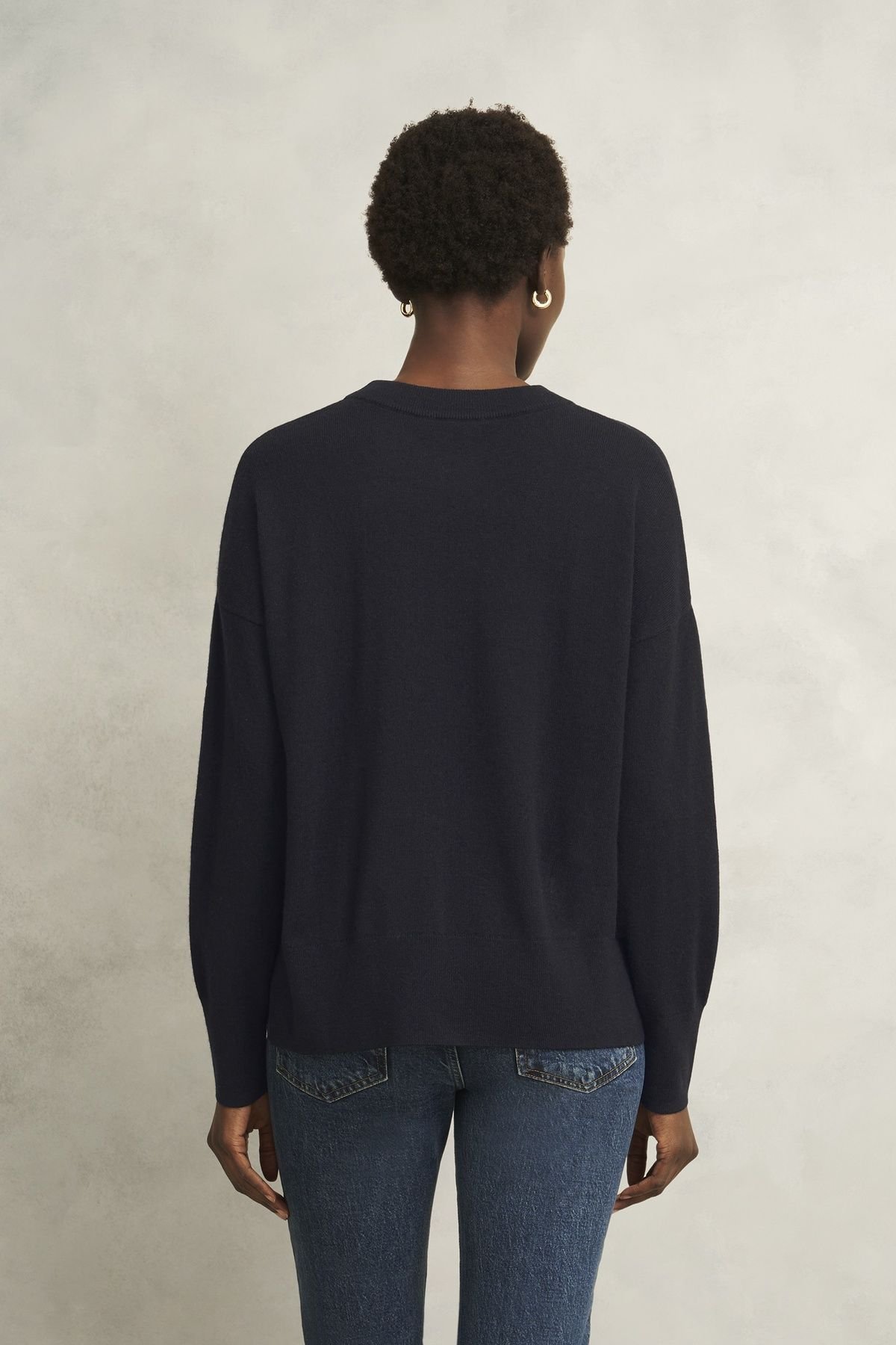 Hobbs London Hobbs London Women's Arnelle Star Jumper in Dark Navy - 4