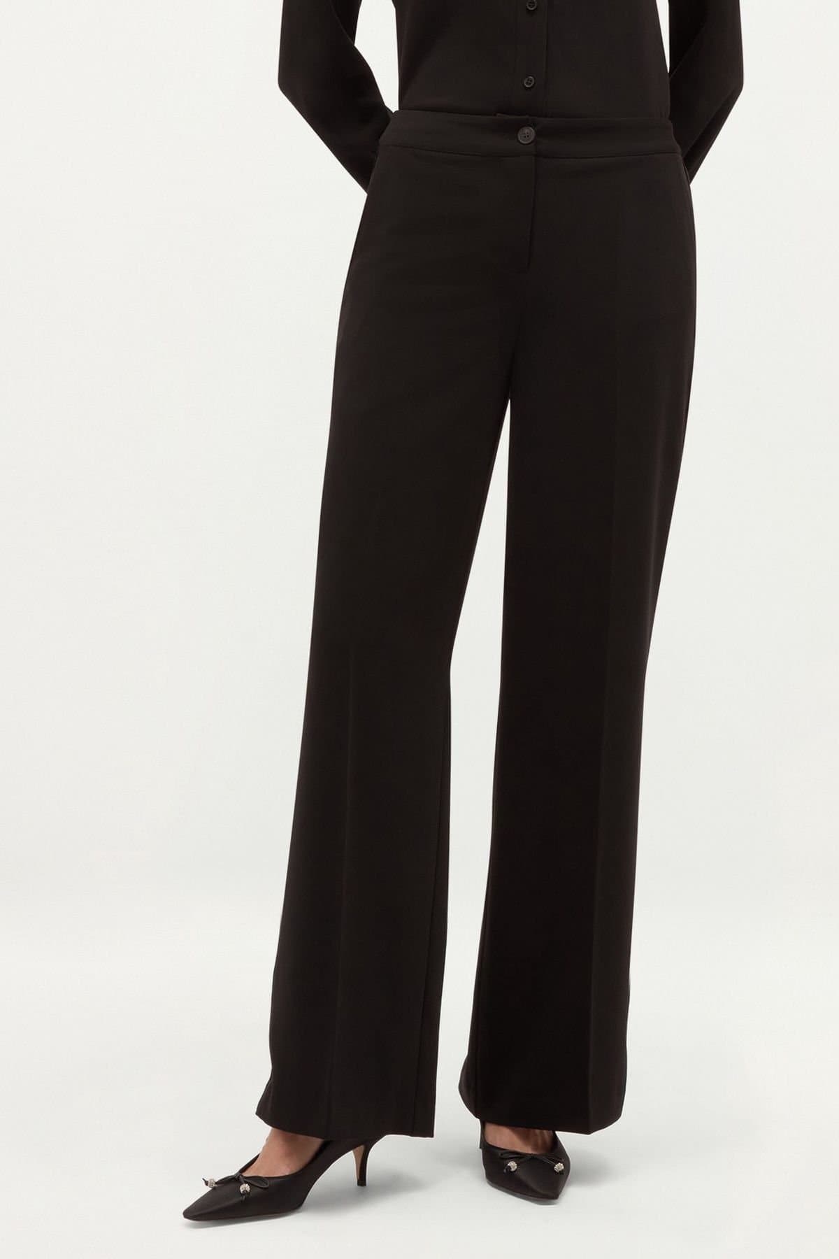 Hobbs London Hobbs London Women's Hadley Wide Leg Trousers in True Black