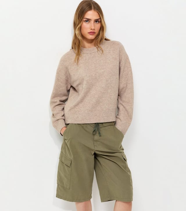 New Look Women's Light Mink Midweight Crew Neck Jumper New Look - 2