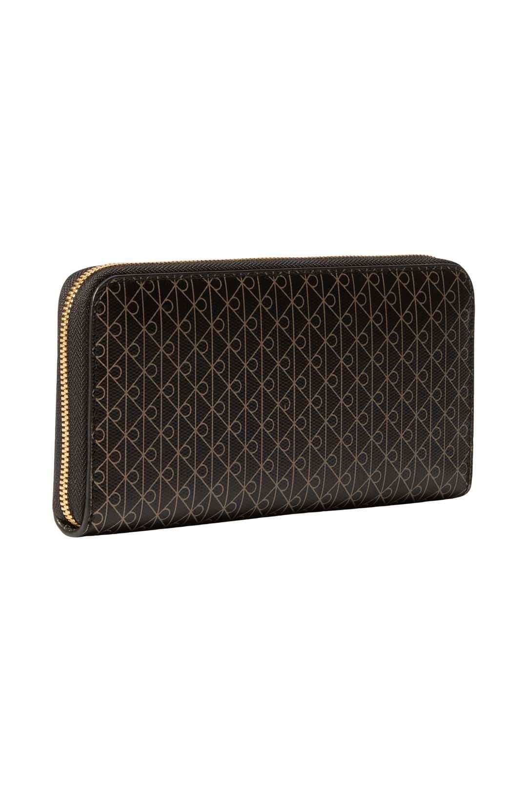 Calvin Klein Calvin Klein Women's Emblem Aop Long Zip Around Purseblack Aop in Black
