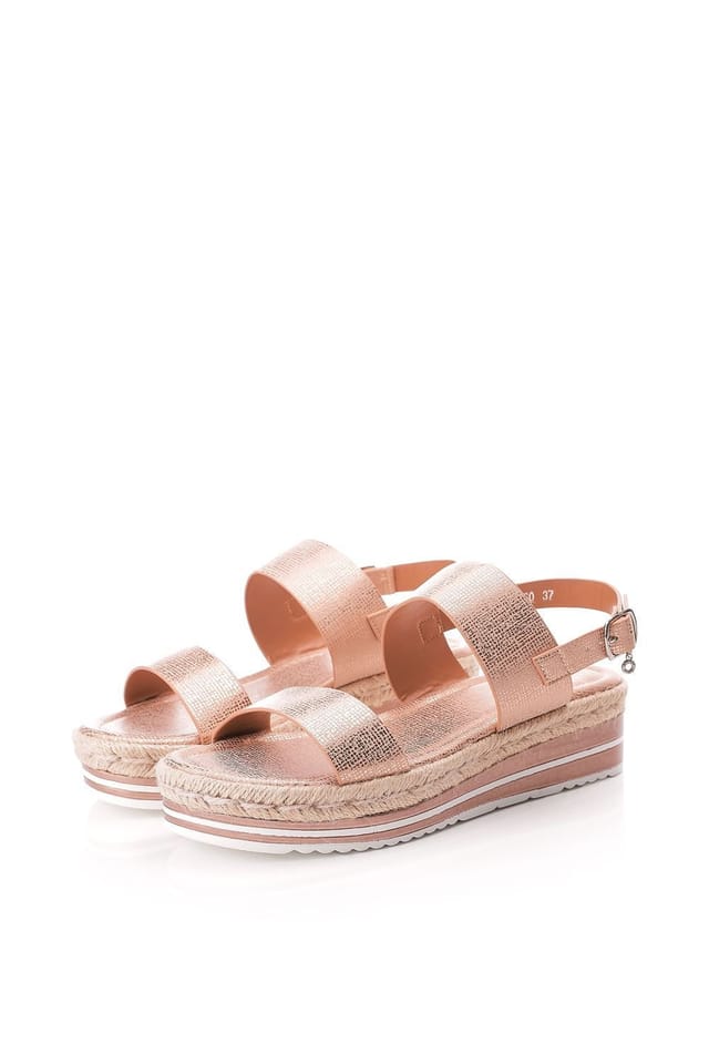 Moda In Pelle Moda In Pelle Women's 'Periso' Porvair Flatforms in Rose Gold - 2