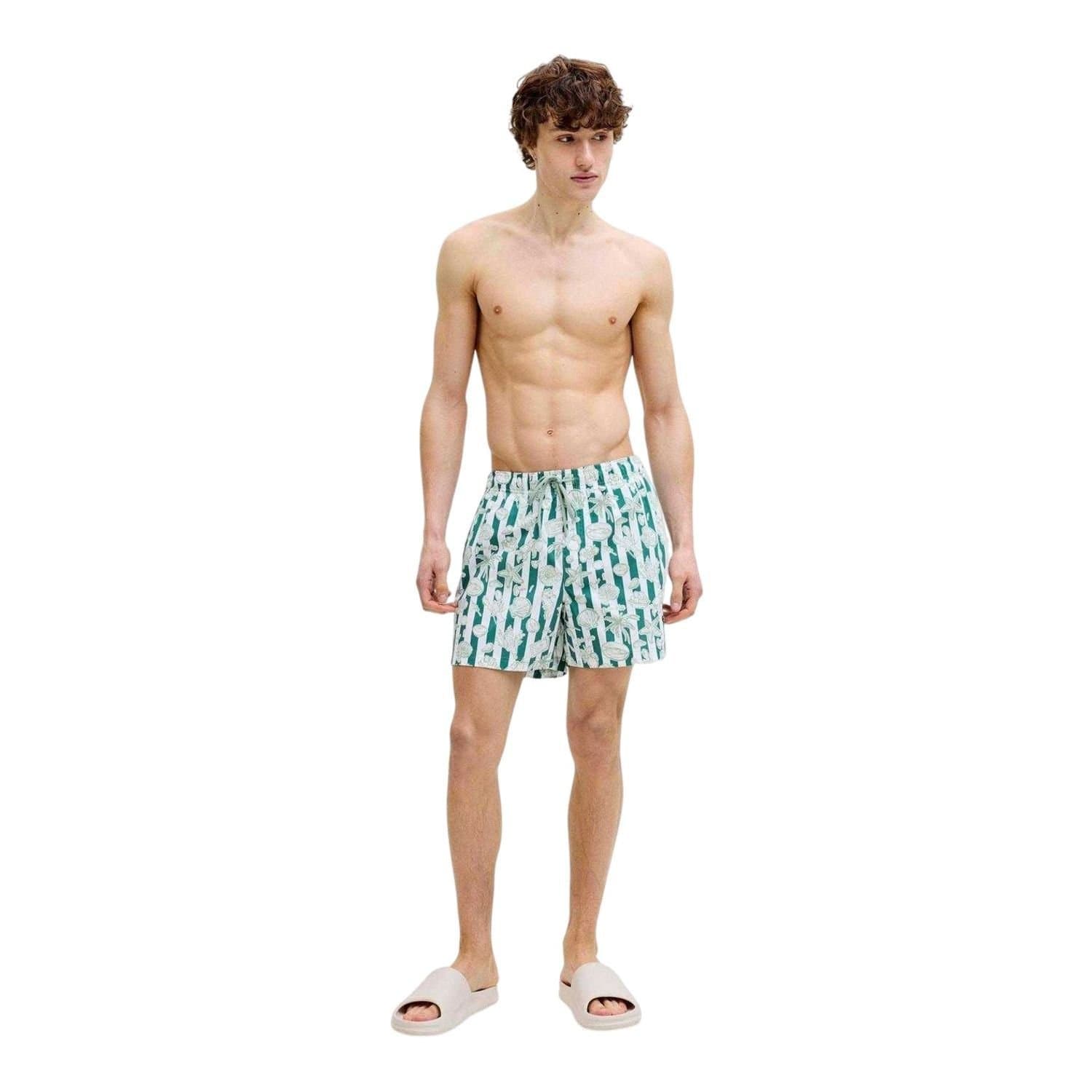 jack & jones Jack & Jones Men's Seashell Swim Shorts in Green