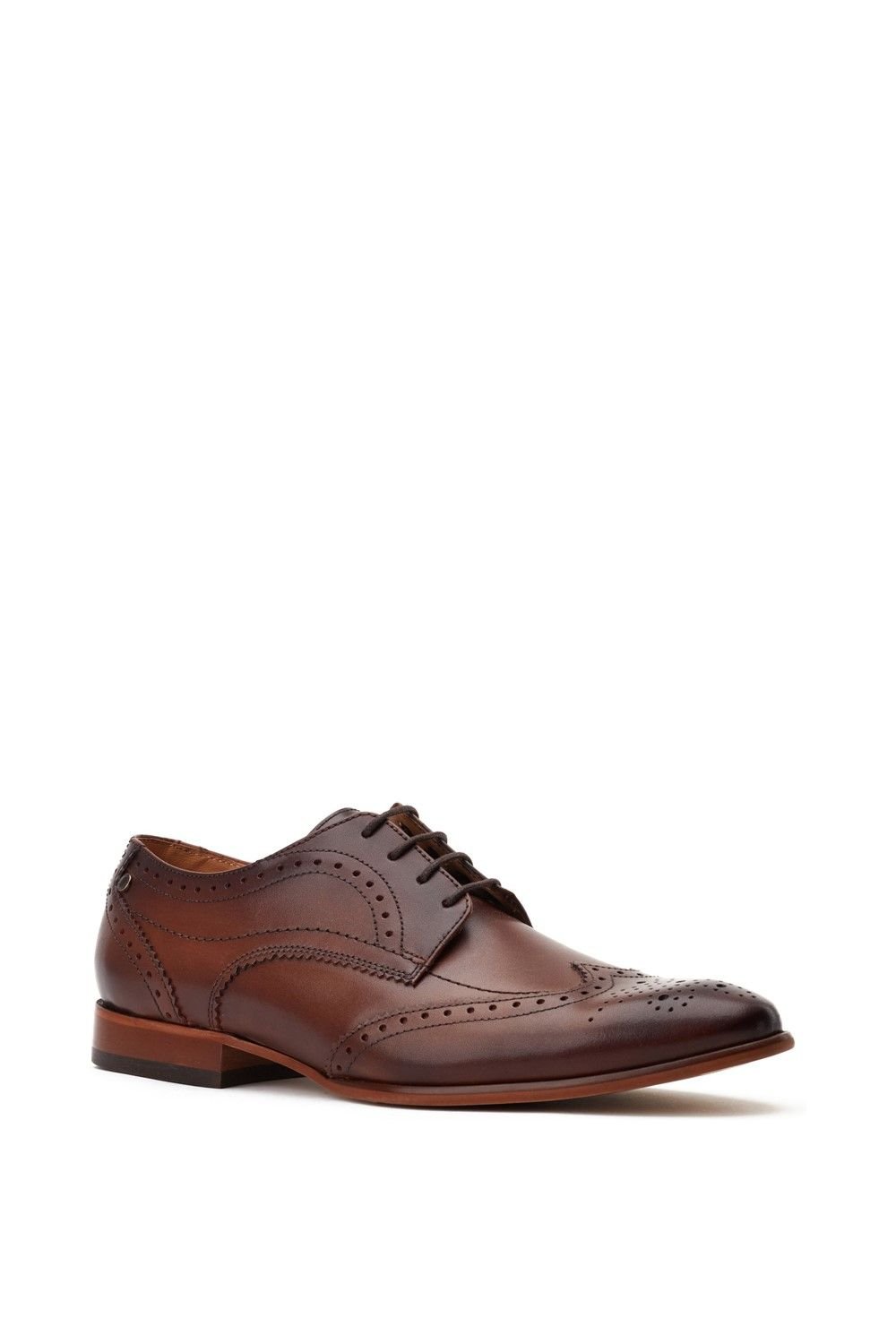 Base London Base London Men's Barbera Lace Up Brogue Shoe in Dark Brown - 3