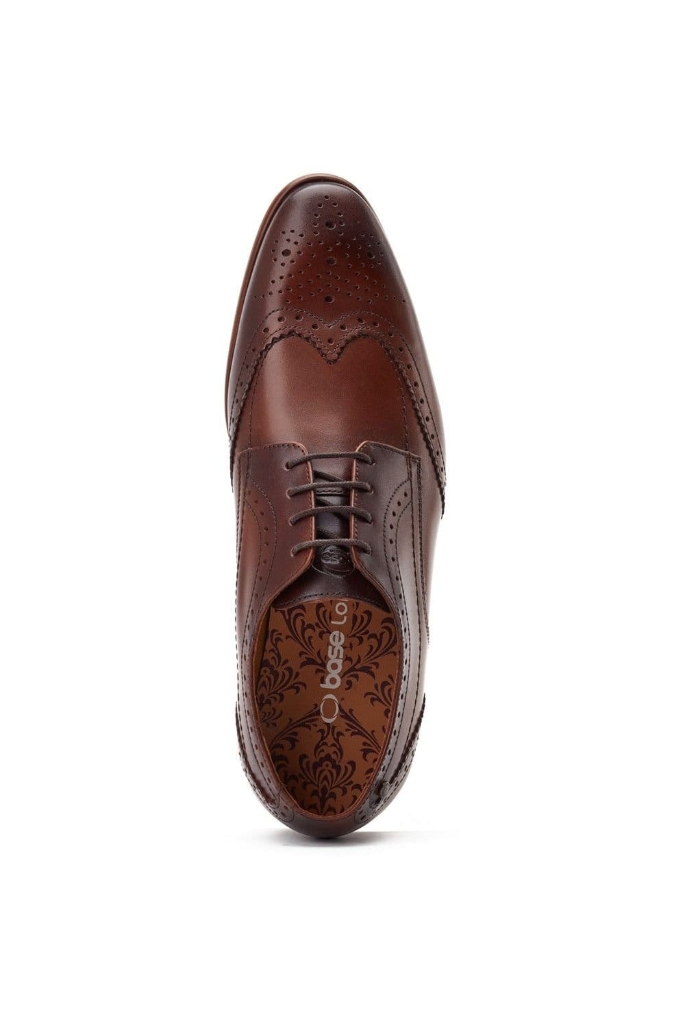 Base London Base London Men's Barbera Lace Up Brogue Shoe in Dark Brown - 4
