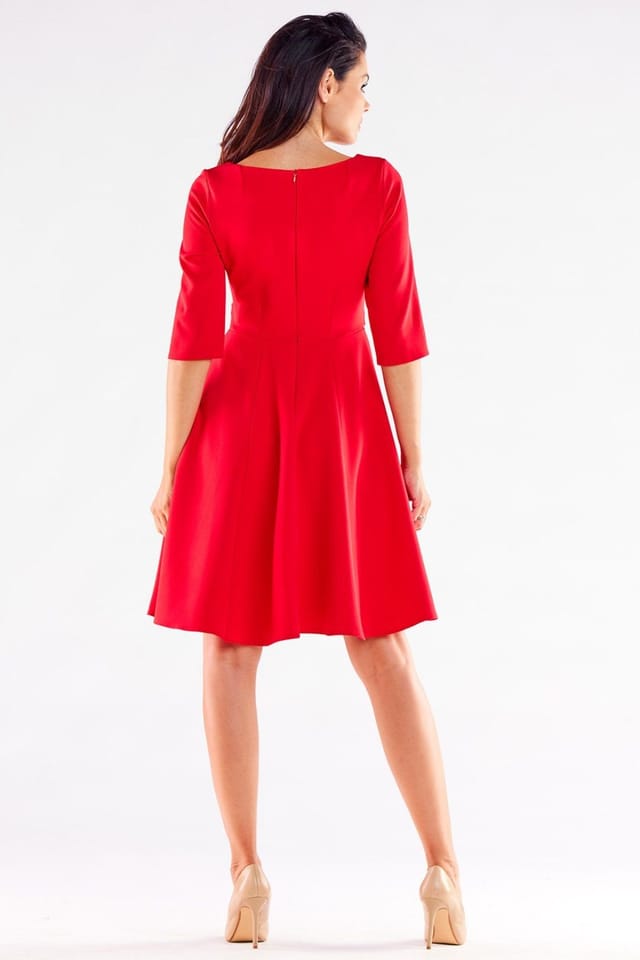 Love Lace Love Lace Women's Blushed Button Waist Short Sleeve Dress in Red - 3