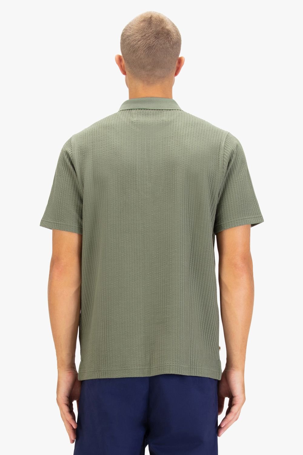 Luke 1977 Luke 1977 Men's Waffle On zip Polo in Green - 2