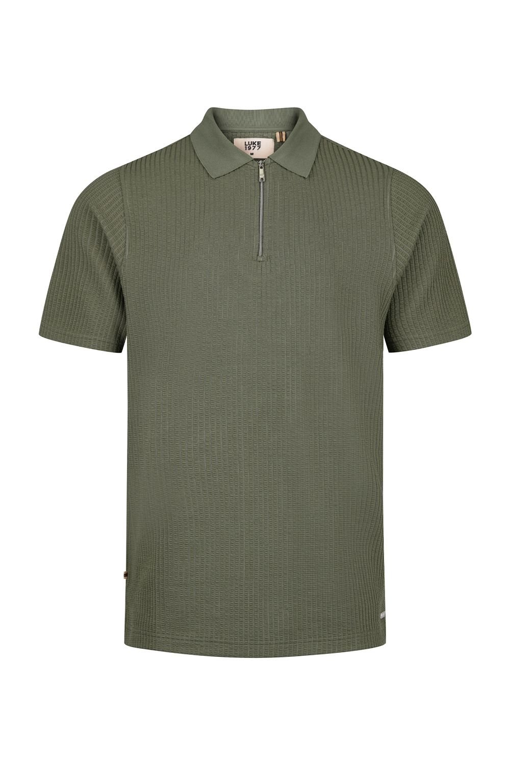 Luke 1977 Luke 1977 Men's Waffle On zip Polo in Green - 4