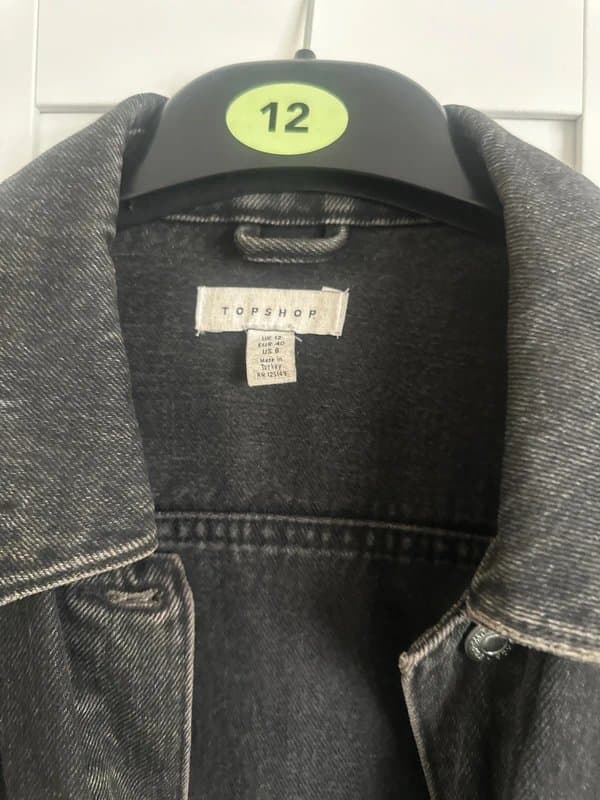 Topshop black denim jacket
