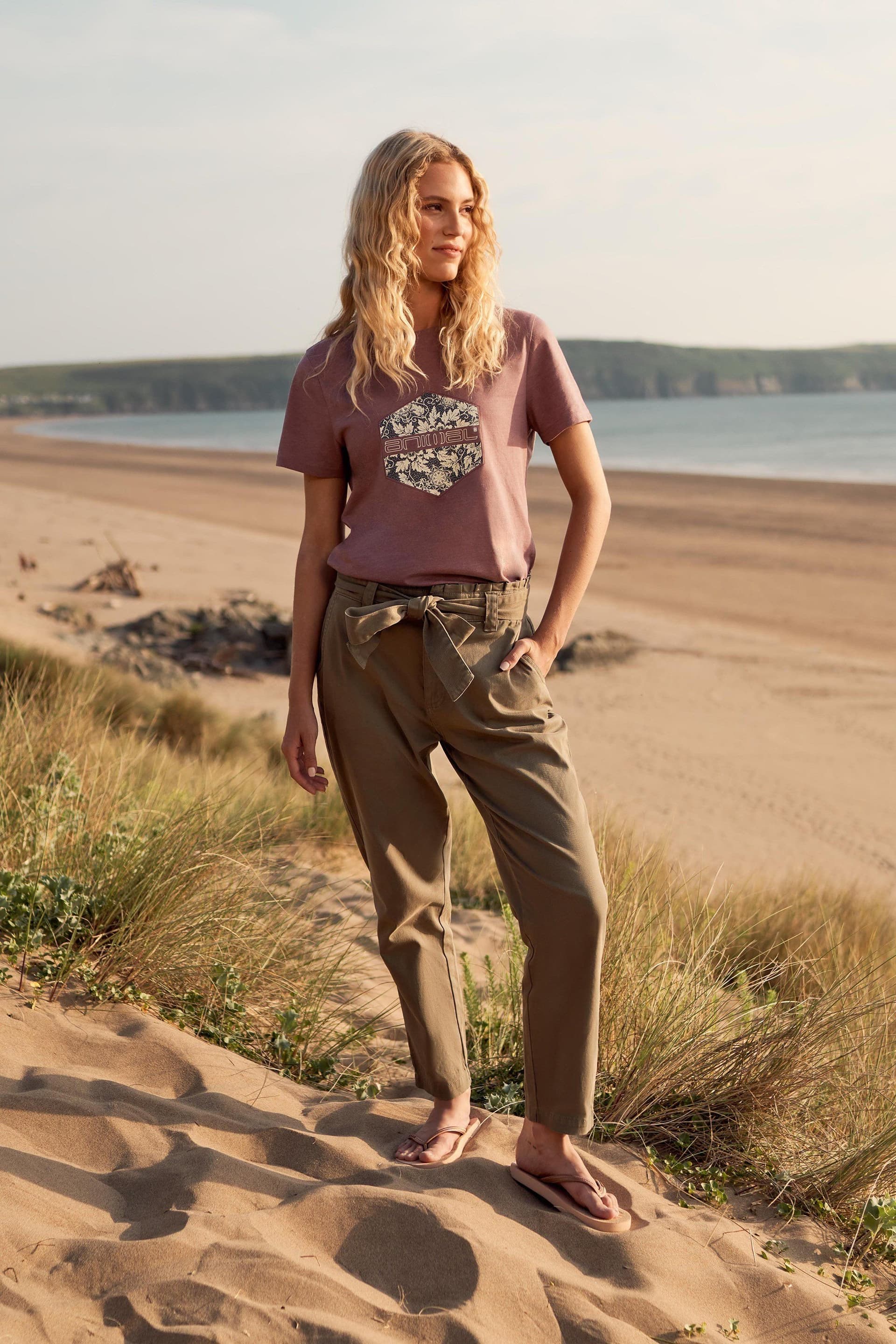 Animal Animal Women's 'Loren' Multiple Pockets Cotton Trousers in Khaki