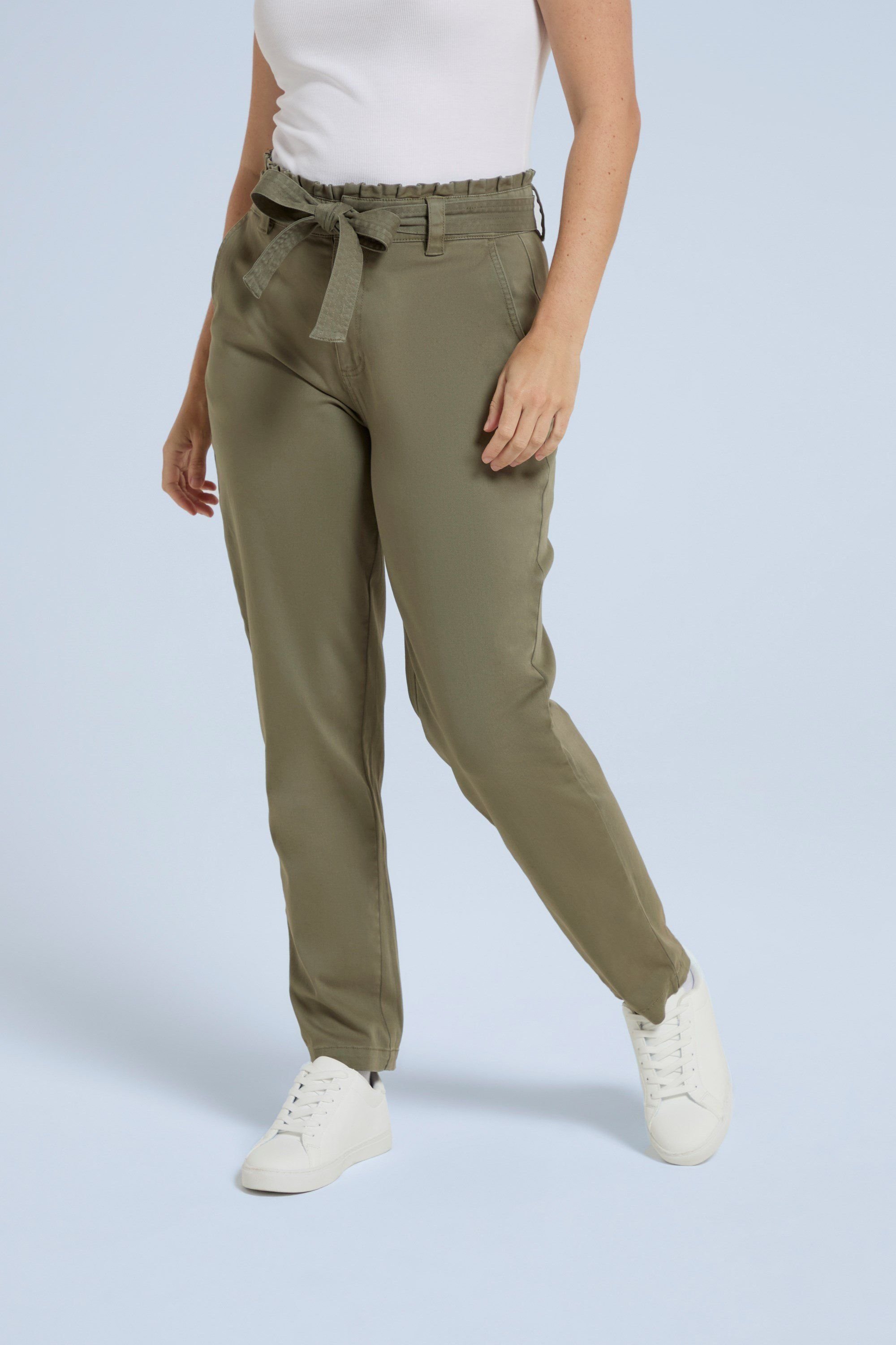 Animal Animal Women's 'Loren' Multiple Pockets Cotton Trousers in Khaki - 2