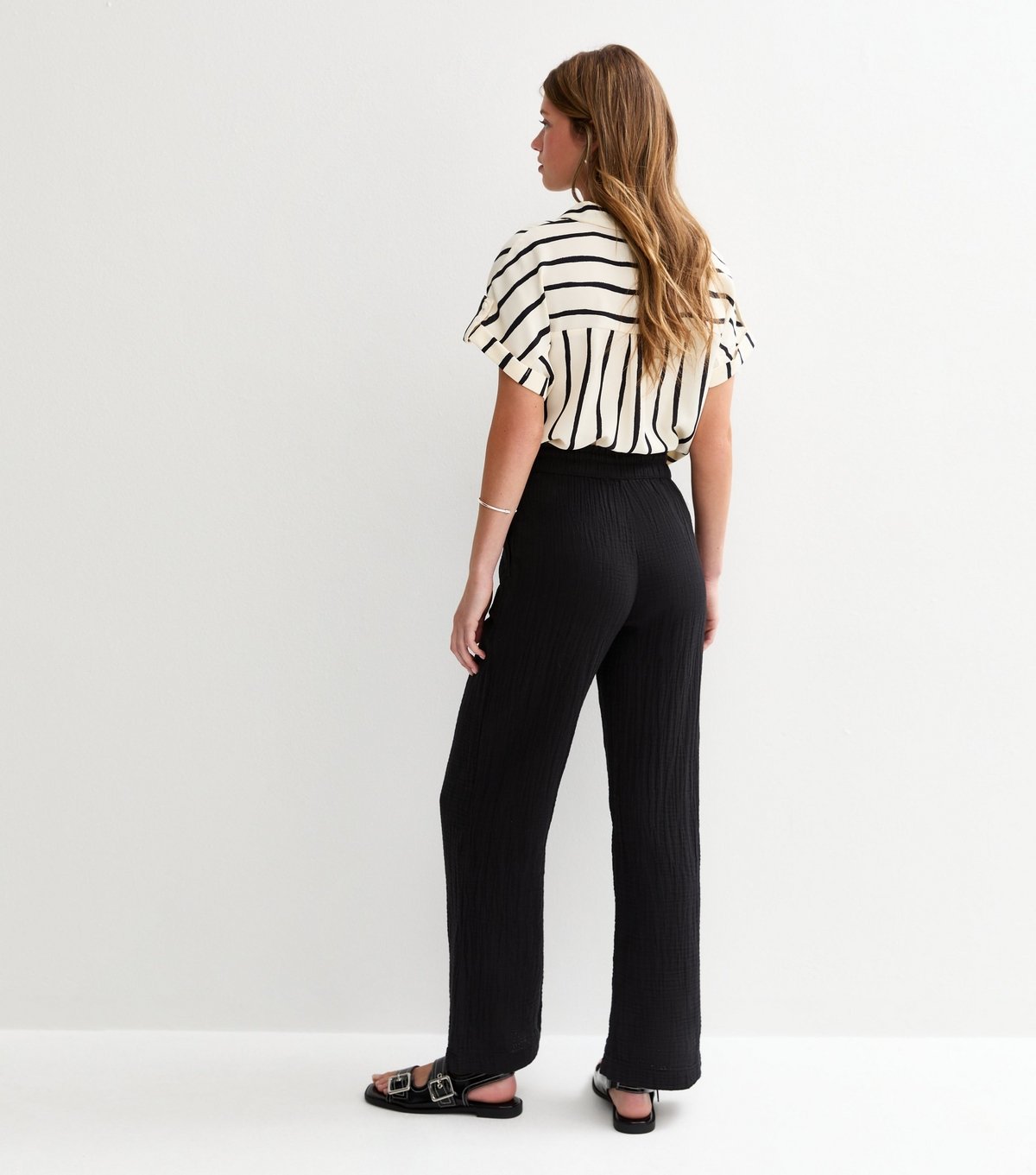 New Look Women's Black Double Cloth Wide Leg Trousers New Look - 4