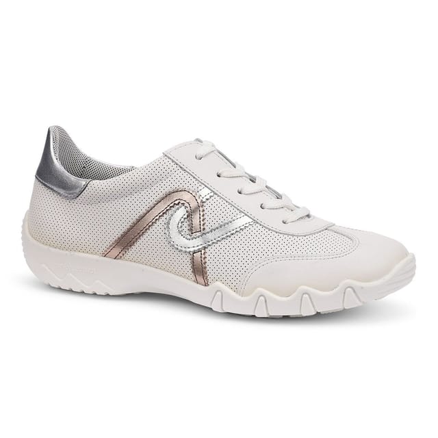Hotter Hotter Women's Wide Fit 'Marianne' Leather Trainers in White - 2
