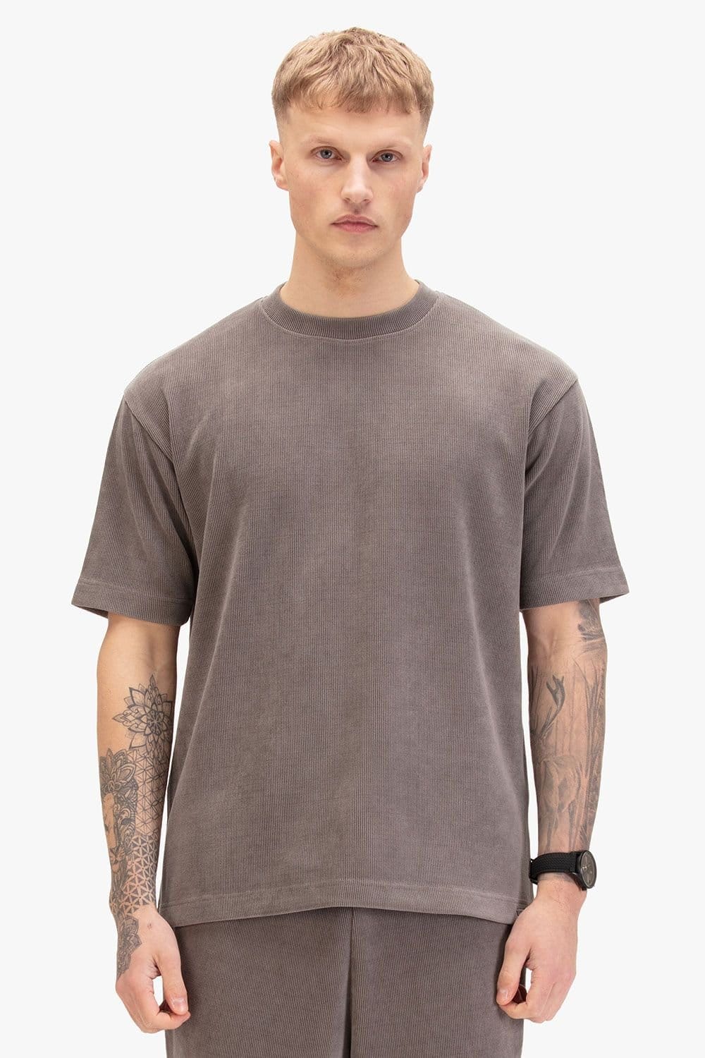 Luke 1977 Men's Byron Relax Fit T-shirt in Mid Grey