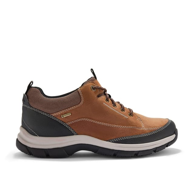 Clarks Clarks Men's Spypath Lo GORE-TEX Dark Tan Leather Trainers, Walking in Brown - 3