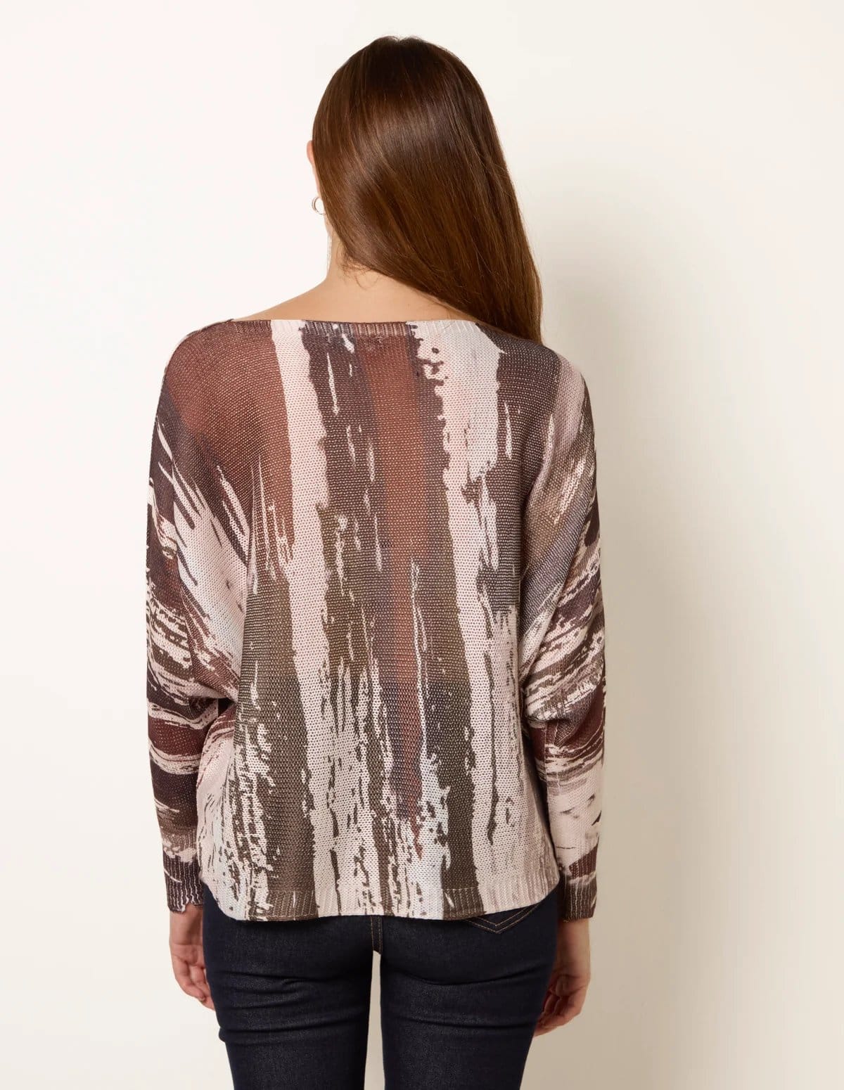 Blue Vanilla Metallic Paint Brush Top - 4