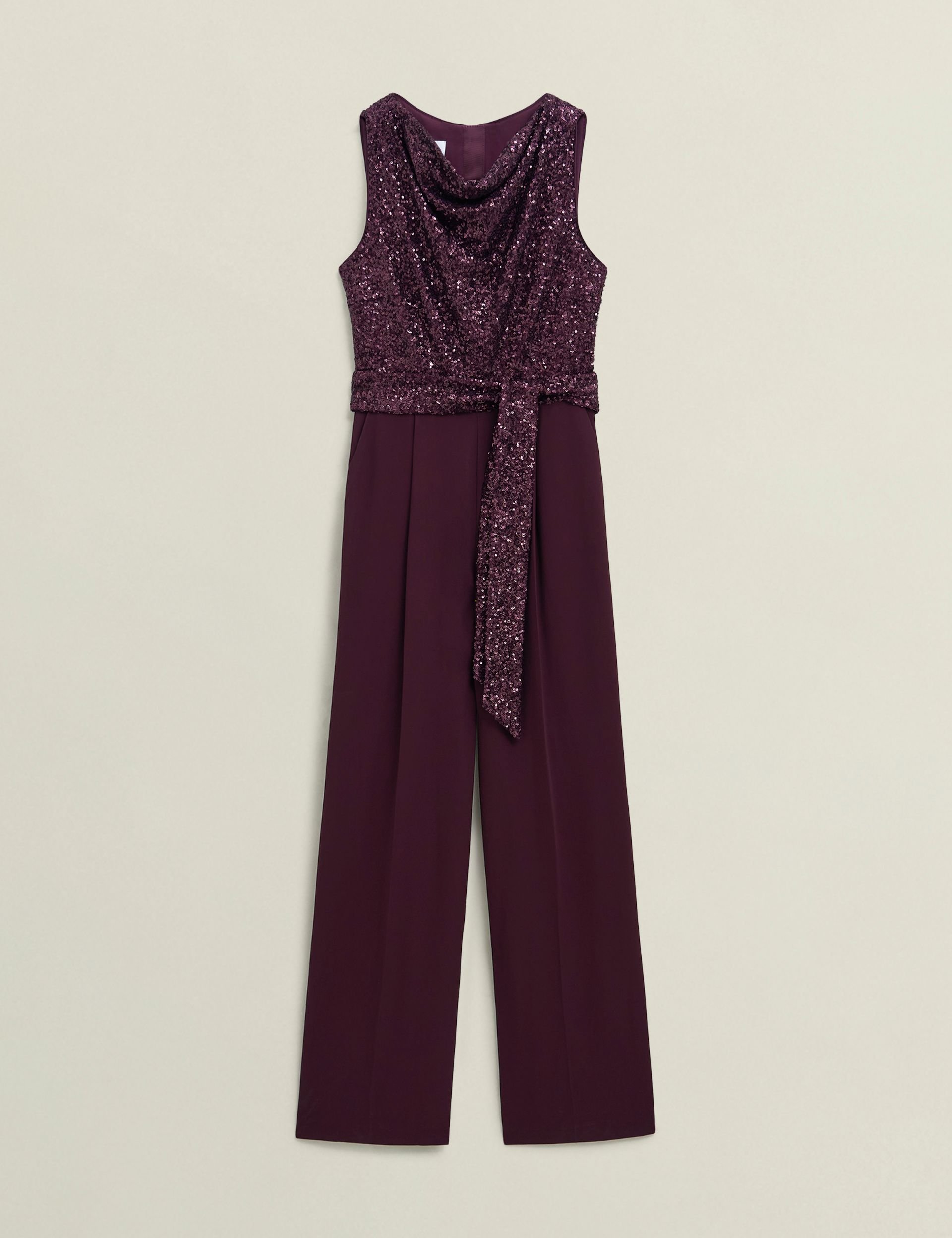 Hobbs London Hobbs London Women's Zuri Jumpsuit in Aubergine - 2