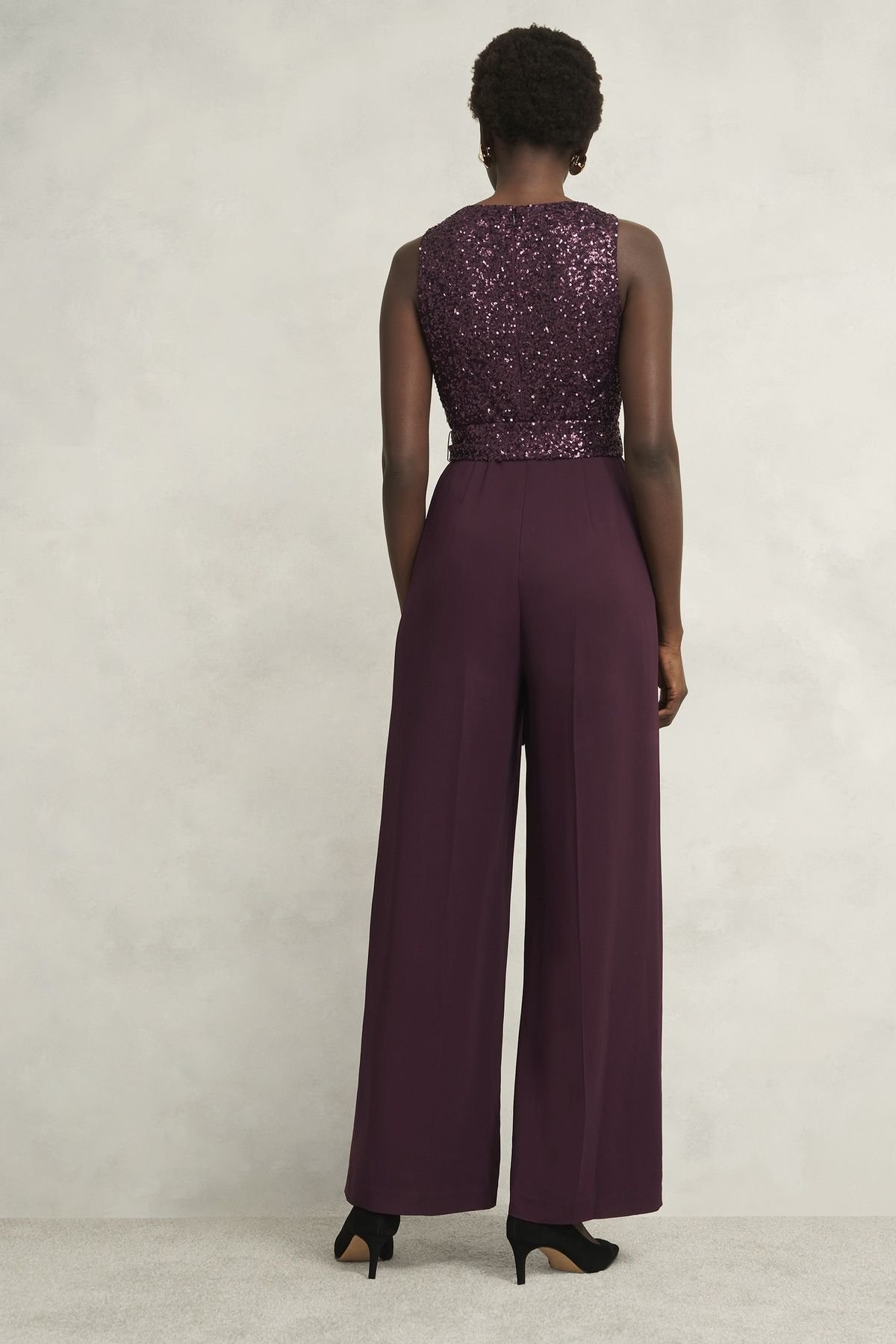 Hobbs London Hobbs London Women's Zuri Jumpsuit in Aubergine - 4