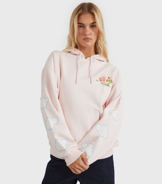 Skinnydip Women's Mid Pink Strawberry Shortcake Hoodie Skinnydip New Look - 3