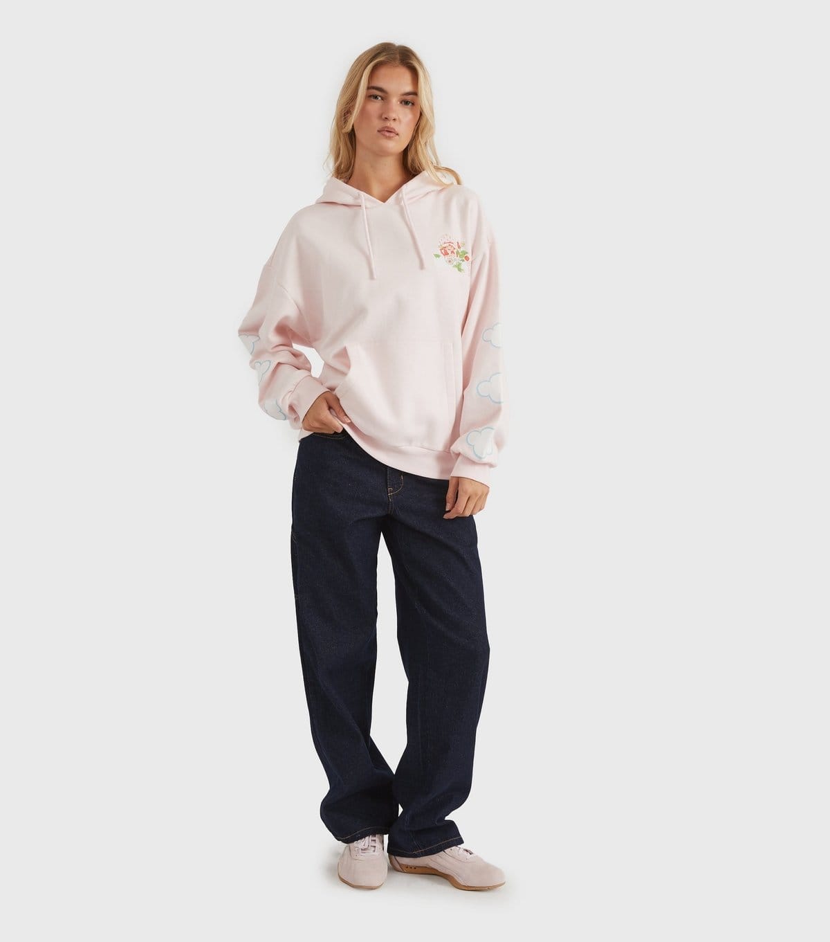 Skinnydip Women's Mid Pink Strawberry Shortcake Hoodie Skinnydip New Look - 4