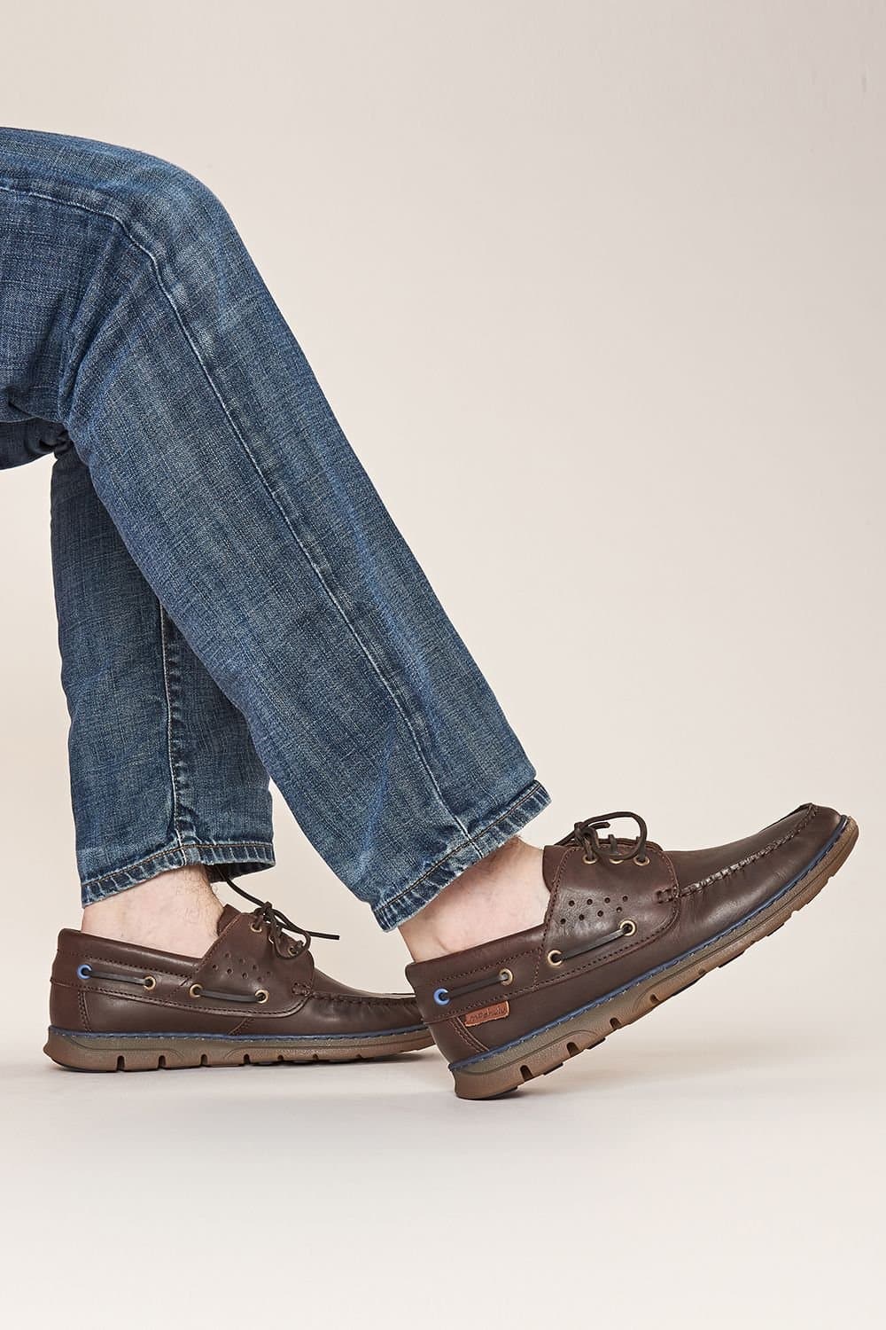 Moshulu Moshulu Men's Brown Classic Leather Deck Shoes