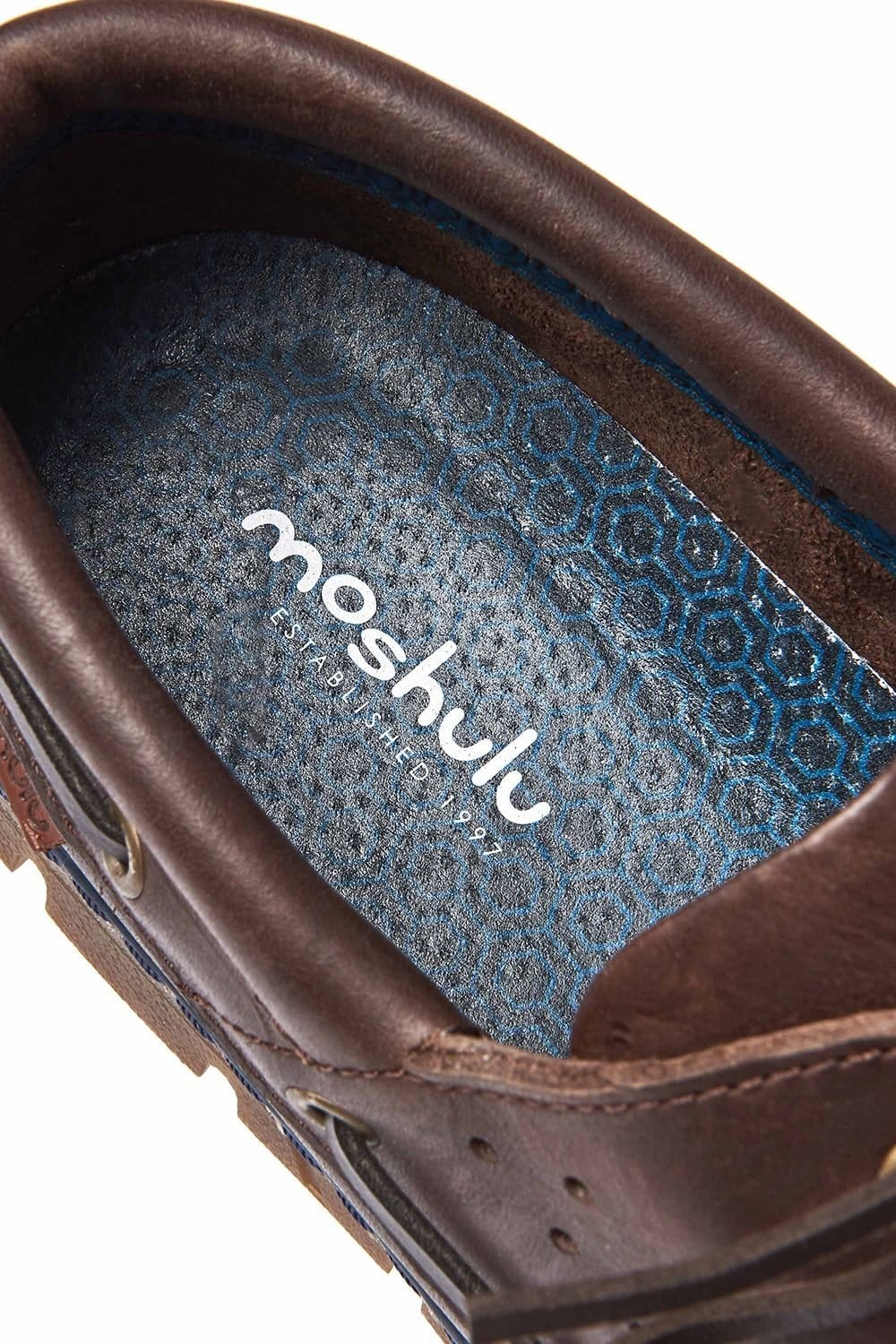 Moshulu Moshulu Men's 'Berio' Classic Leather Deck Shoes in Brown - 4
