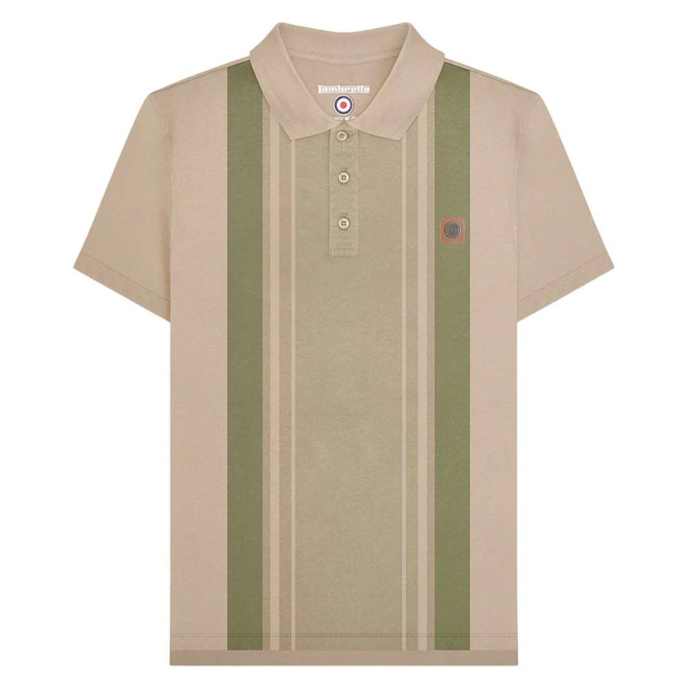 Lambretta Lambretta Men's SS25 Classic Polo Shirt in Stone - 2