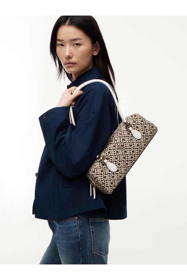 Tommy Hilfiger Tommy Hilfiger Women's Grace Shoulder Bag Jacquard Brown - 3