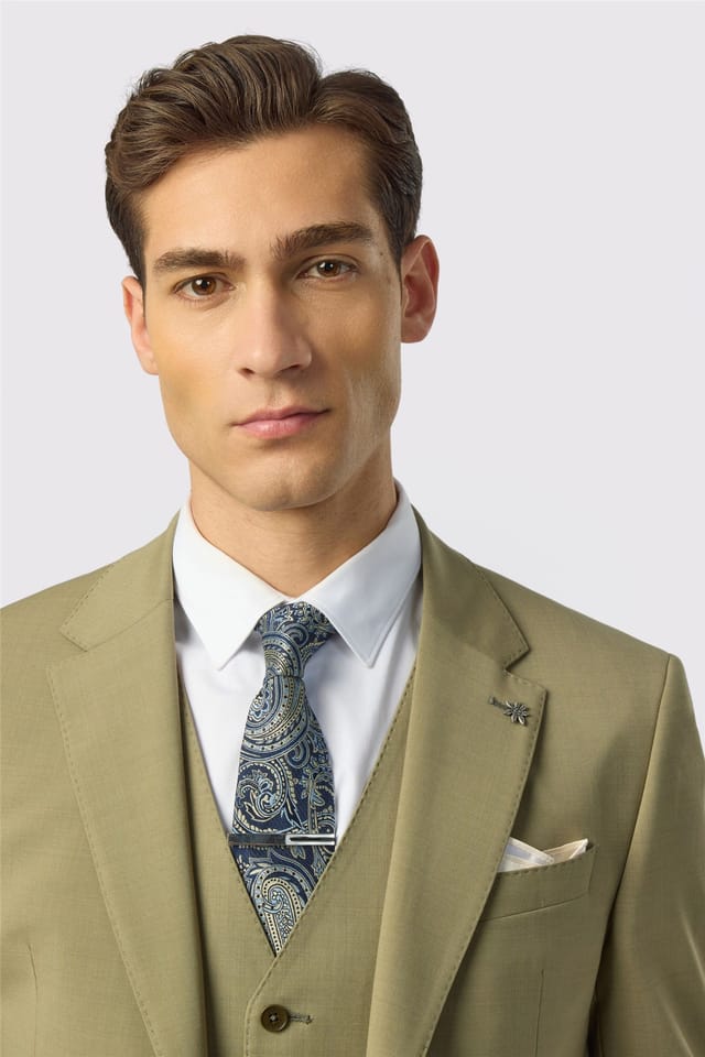 Ted Baker Ted Baker Men's Single Breasted Two Button Slim Fit Suit Jacket in Light Sand - 2