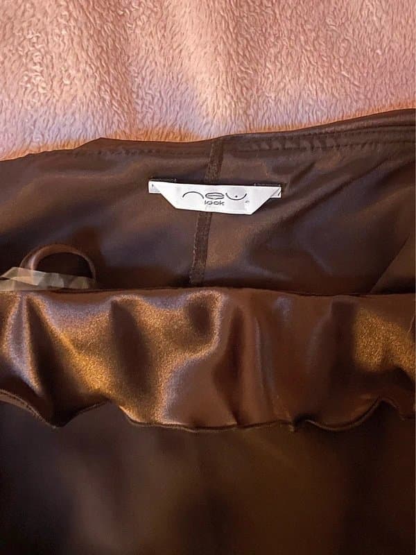 New Look Vintage Floaty Brown Cami with embroidery detail