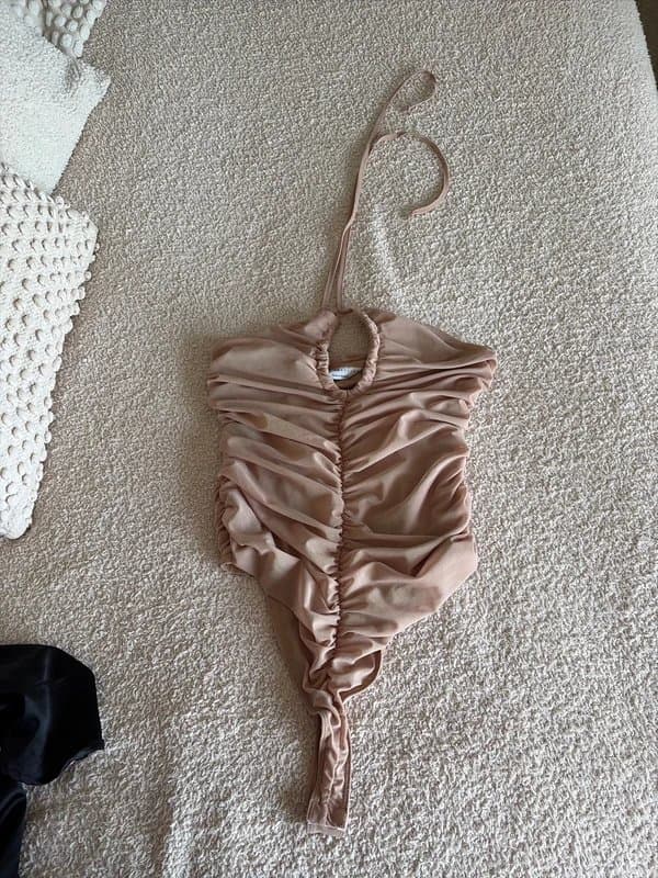 ASOS ASOS beige thong bodysuit