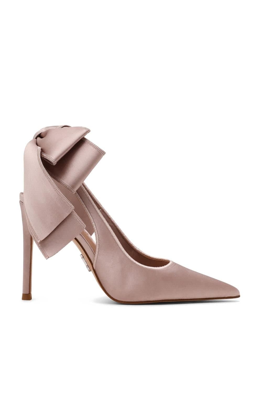 Steve Madden Steve Madden Taupe Satin Stiletto Heels