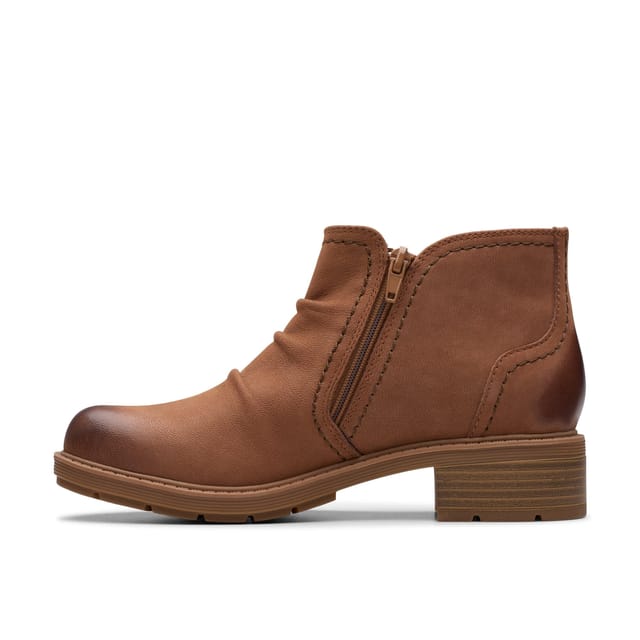 Clarks Clarks Women's Hearth Clara Tan Nubuck Ankle Boots in Brown - 2
