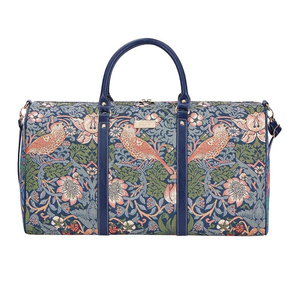 Signare Signare Women's Strawberry Thief Blue Tapestry Duffle Bag