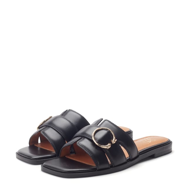 Moda In Pelle Moda In Pelle Women's 'Liatris' Leather Sandals in Black - 2