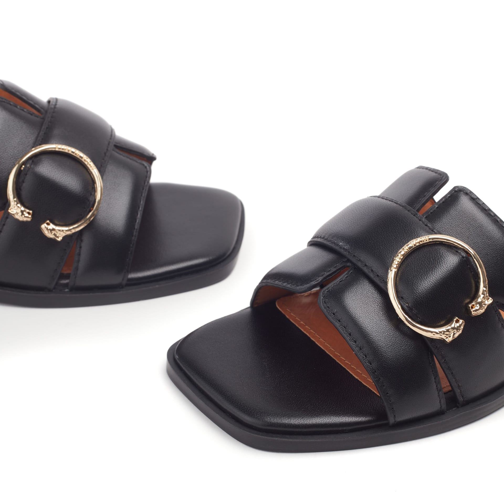 Moda In Pelle Moda In Pelle Women's 'Liatris' Leather Sandals in Black - 4