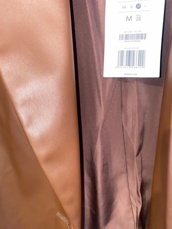Bershka Brown leather blazer