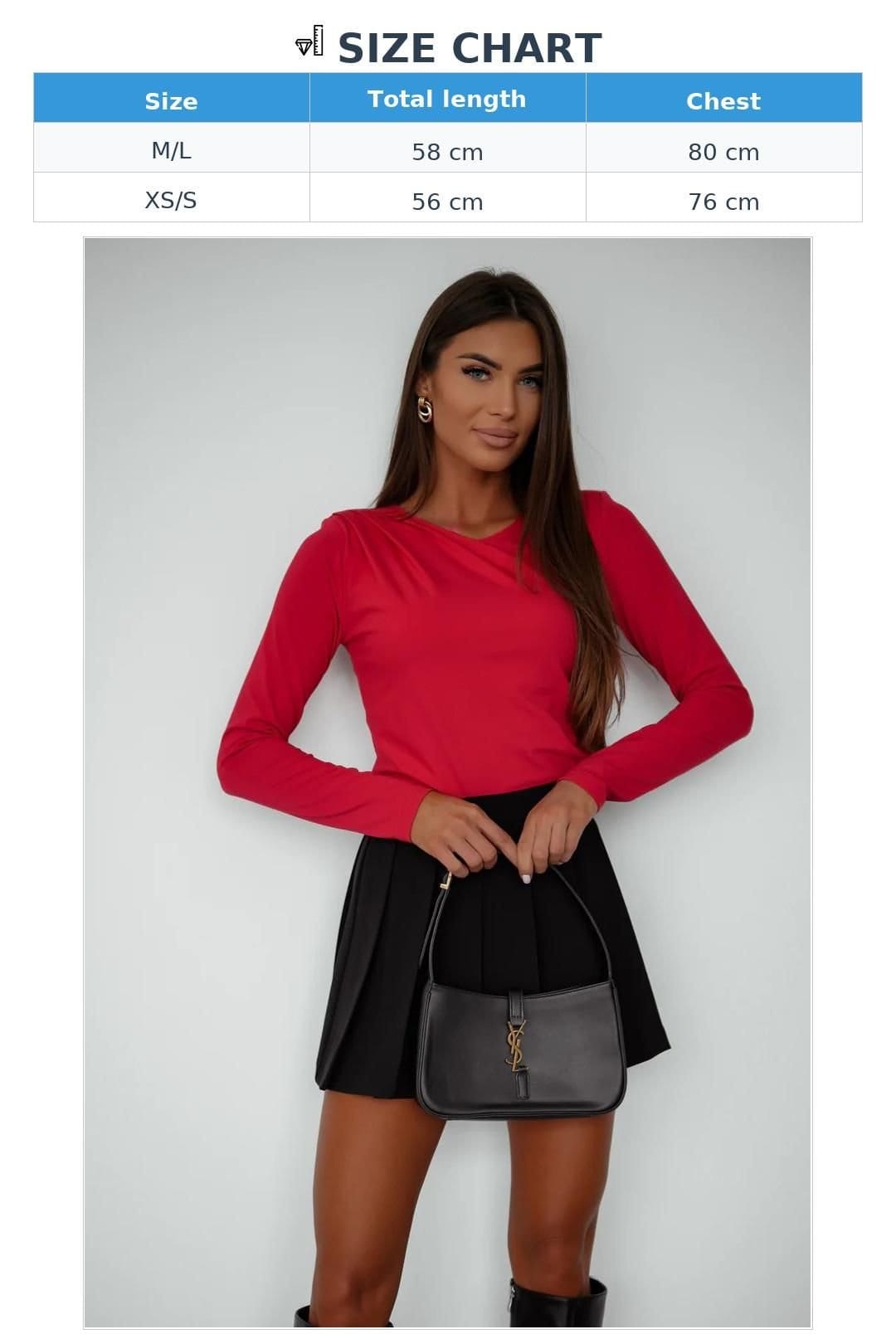 Love Lace Love Lace Women's MONNA Viscose Elastane Blouse in Red - 4