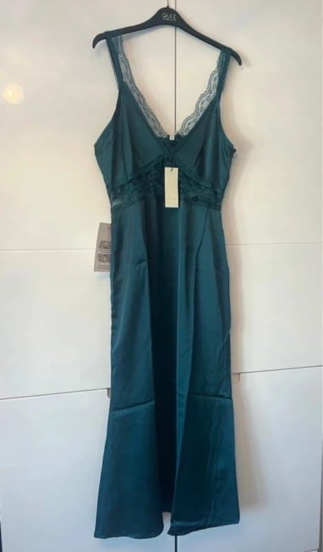 Never Fully Dressed Never fully dressed lace cut out maxi dress in teal