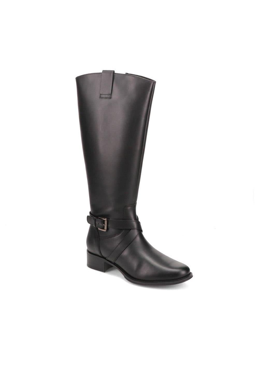 Pavers Pavers Women's Wide-Calf-Fitting Long Boots in Black