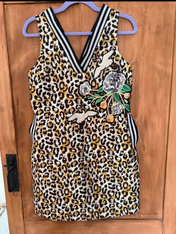 ASOS ASOS sports luxe leopard print dress size 8