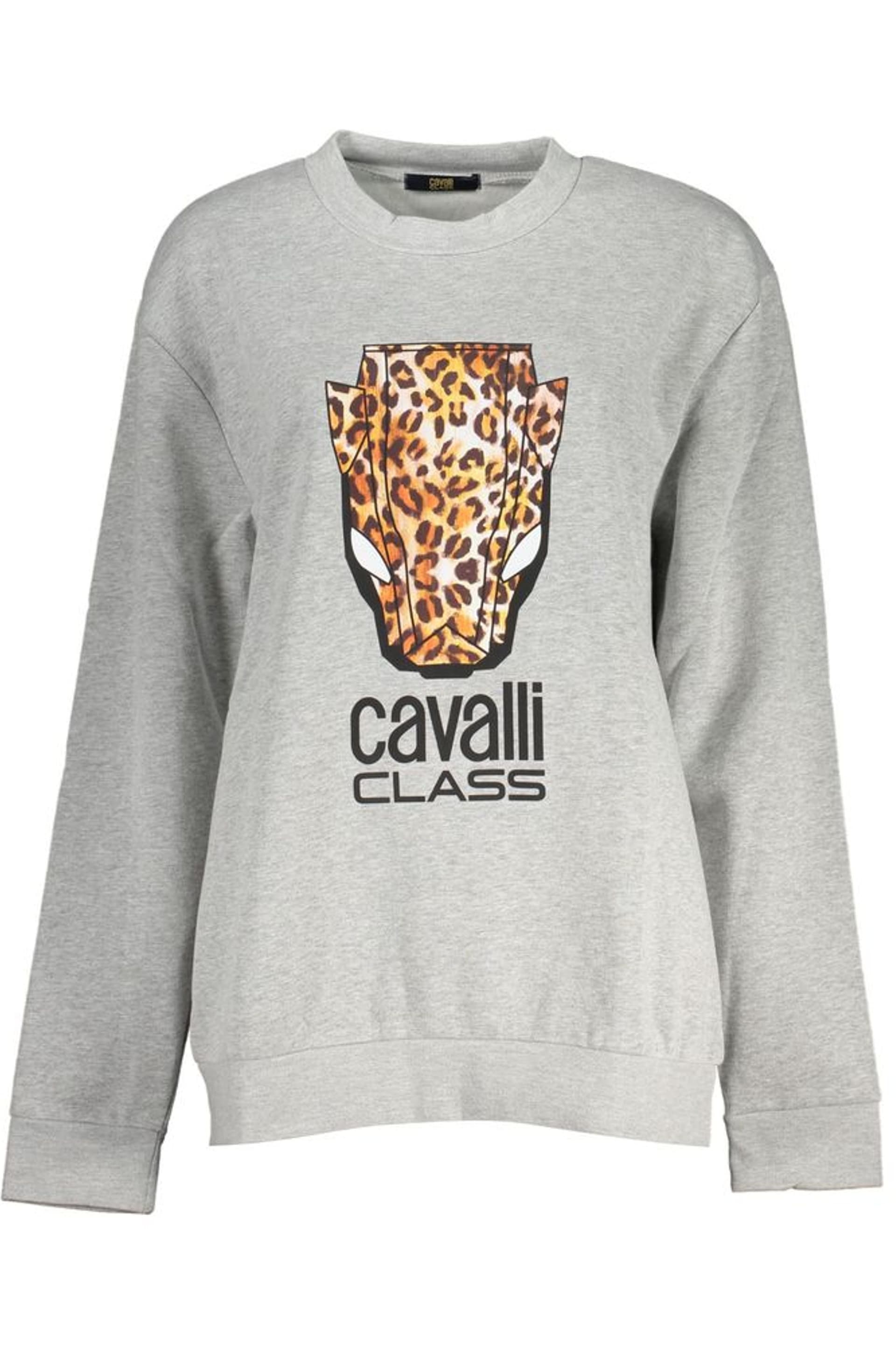 Cavalli Class Cavalli Class Women's Leopard Print Sweatshirt Ca28648 in Grey