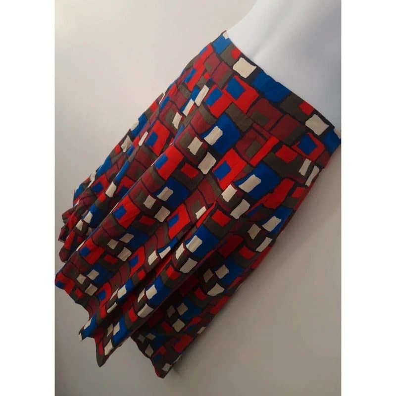 Hobbs Hobbs London abstract silk blend midi skirt UK size 8