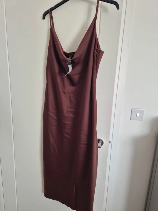 New Look New look silk brown dress- size 12