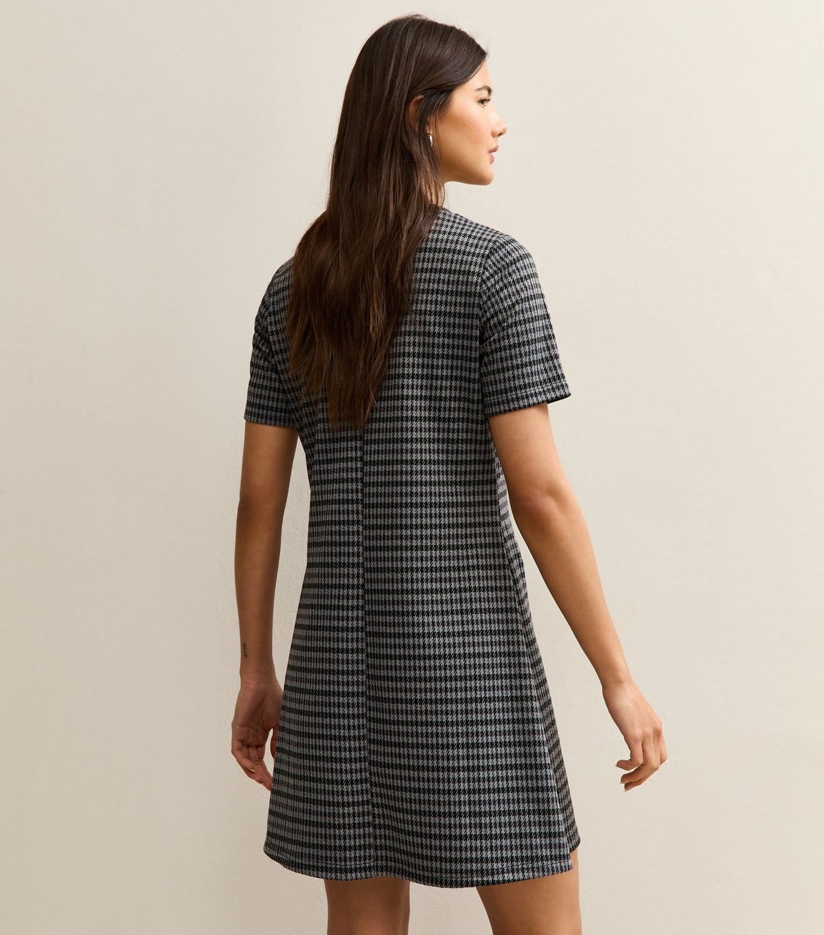 New Look Women's Blue Check Jacquard  Mini Dress New Look - 4