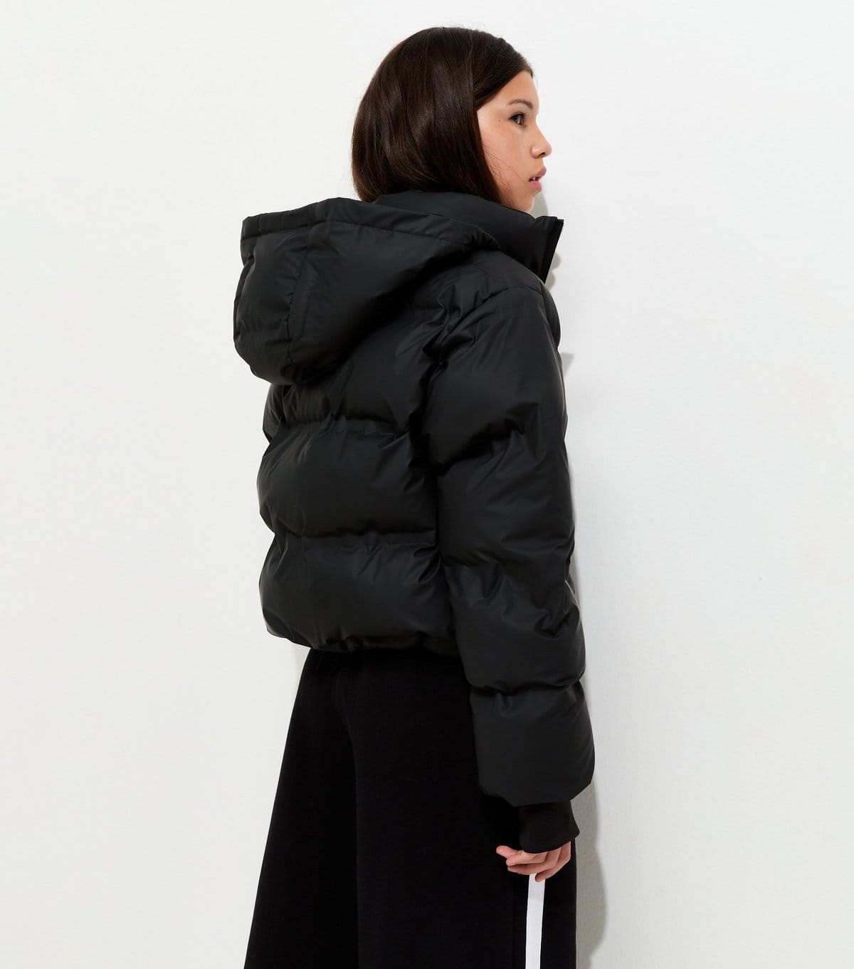 New Look Girls' Black Crop Padded Puffer Jacket New Look - 4